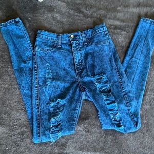 High Rise skinny jeans